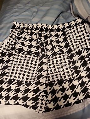 Black & White Houndstooth Women’s Shorts